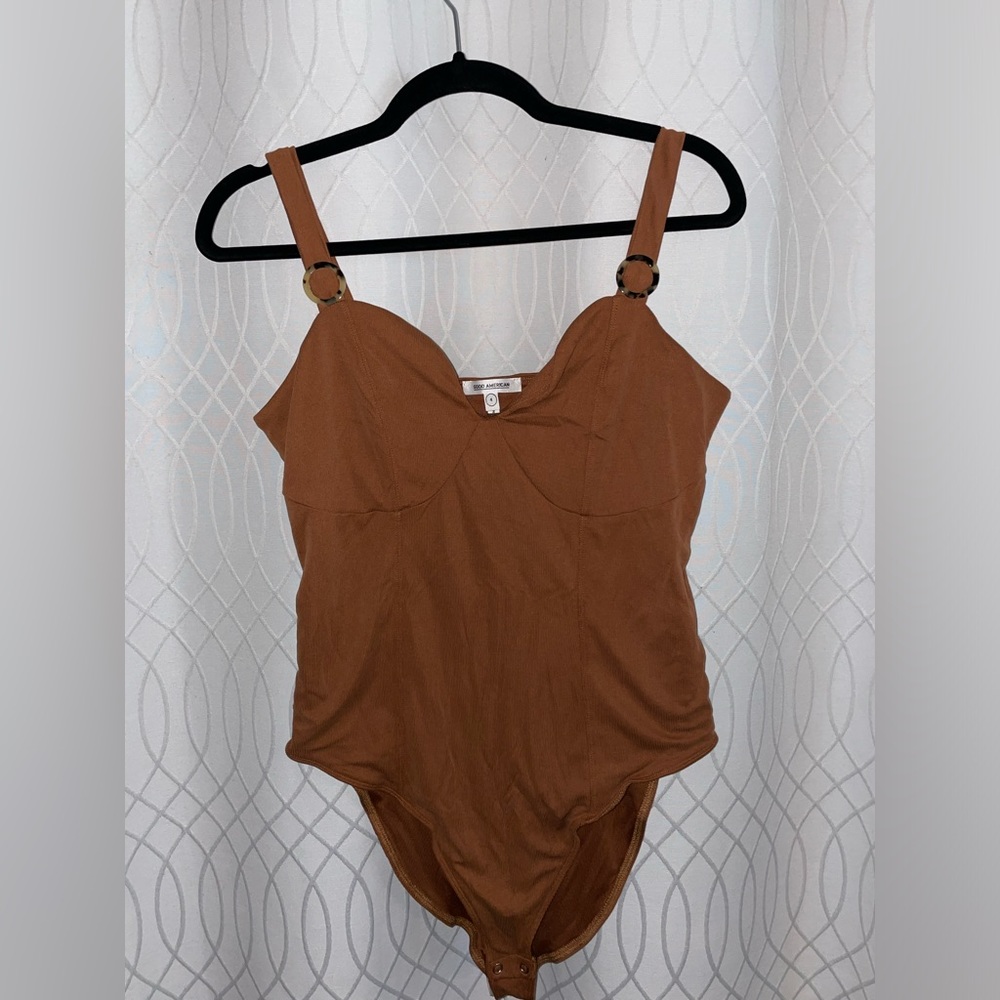 Good American tortoise ring corset body suit SZ 4